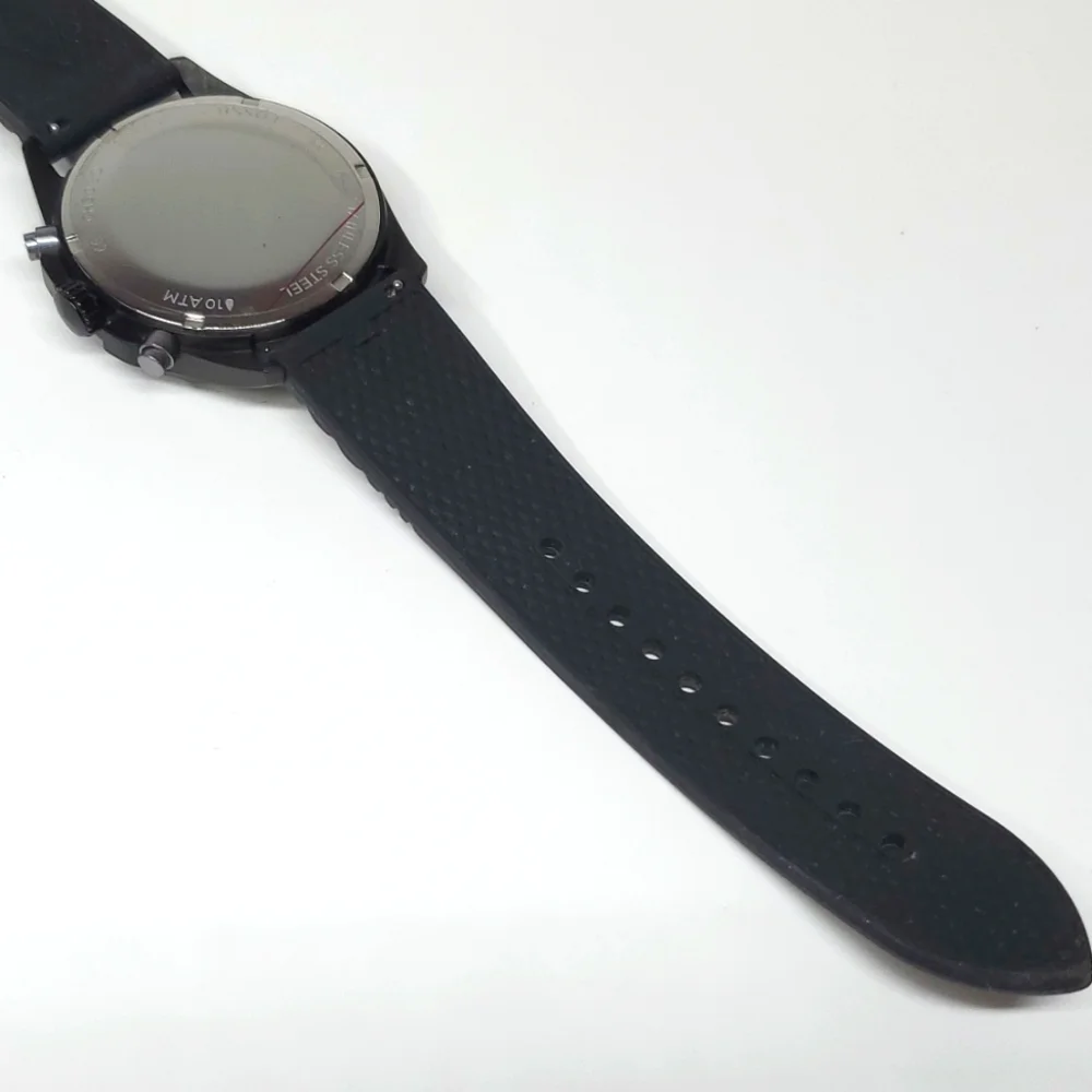 Fossil Watch CH3080 Black Silicone Wristband Chronograph 10 ATM EUC